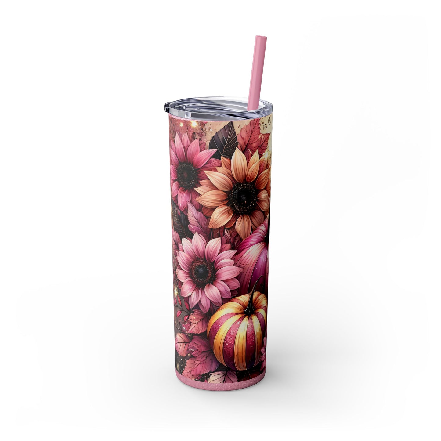 Pink Fall Skinny Tumbler 20oz| Nefty Creations