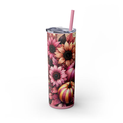 Pink Fall Skinny Tumbler 20oz| Nefty Creations