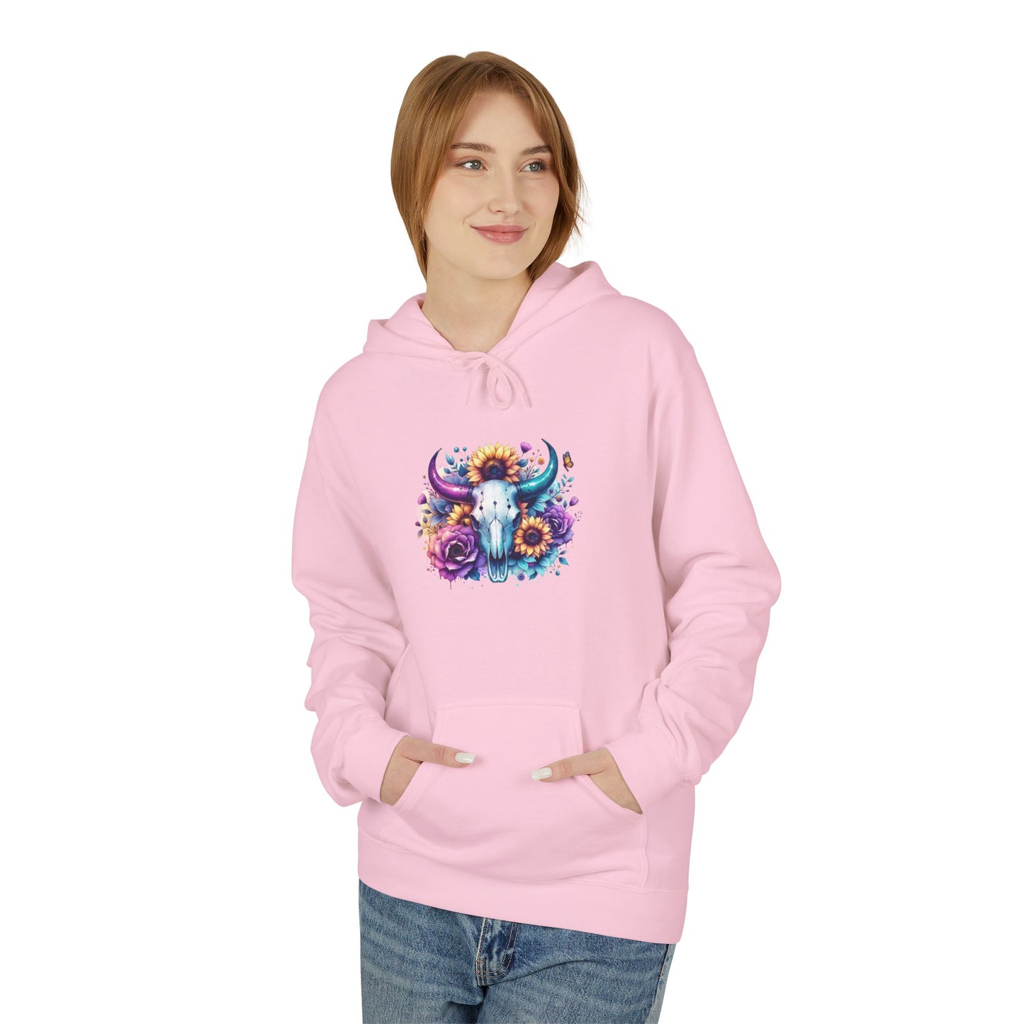Colorful Floral Skull Unisex Hoodie - Cozy & Unique Gift for All Occasions