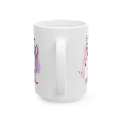 Whimsical Ceramic Mug - Cute Illustration for Coffee Lovers, Gift for Friends, Unique Home Decor, Tea Mug, Funny Gift Ideas - Nefty Creations