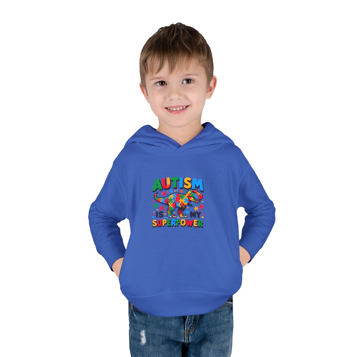 Autism Awareness Toddler Fleece Hoodie - 'Autism is My Superpower'