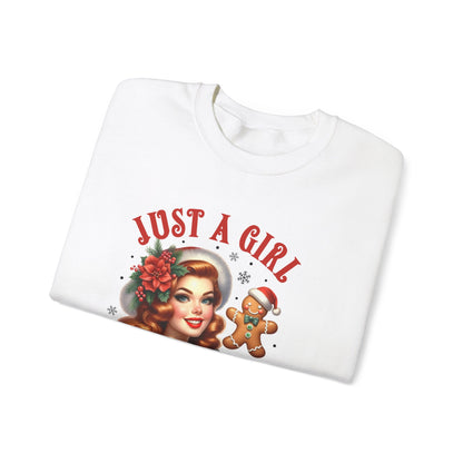 Pin Up Girl Christmas Sweatshirt - Nefty Creations