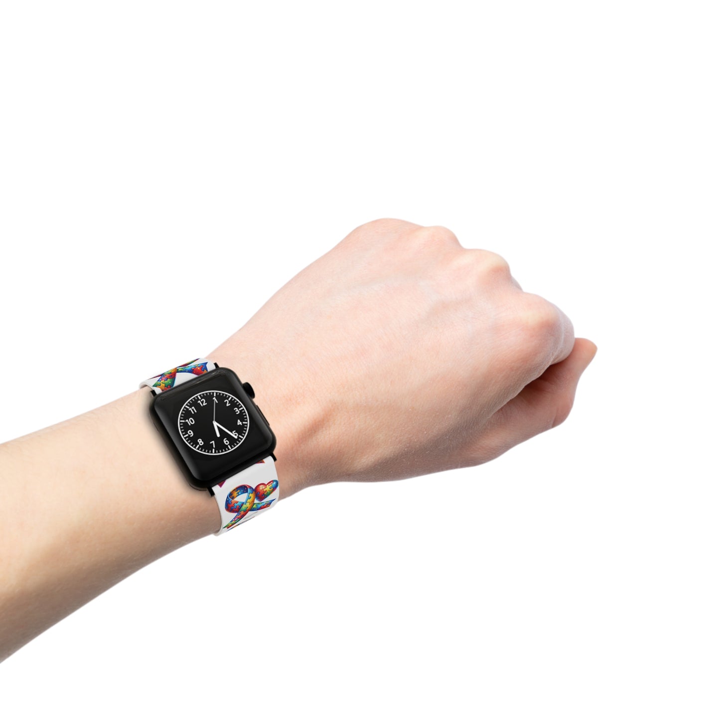 Colorful Puzzle Heart Apple Watch Band - Autism Awareness Design