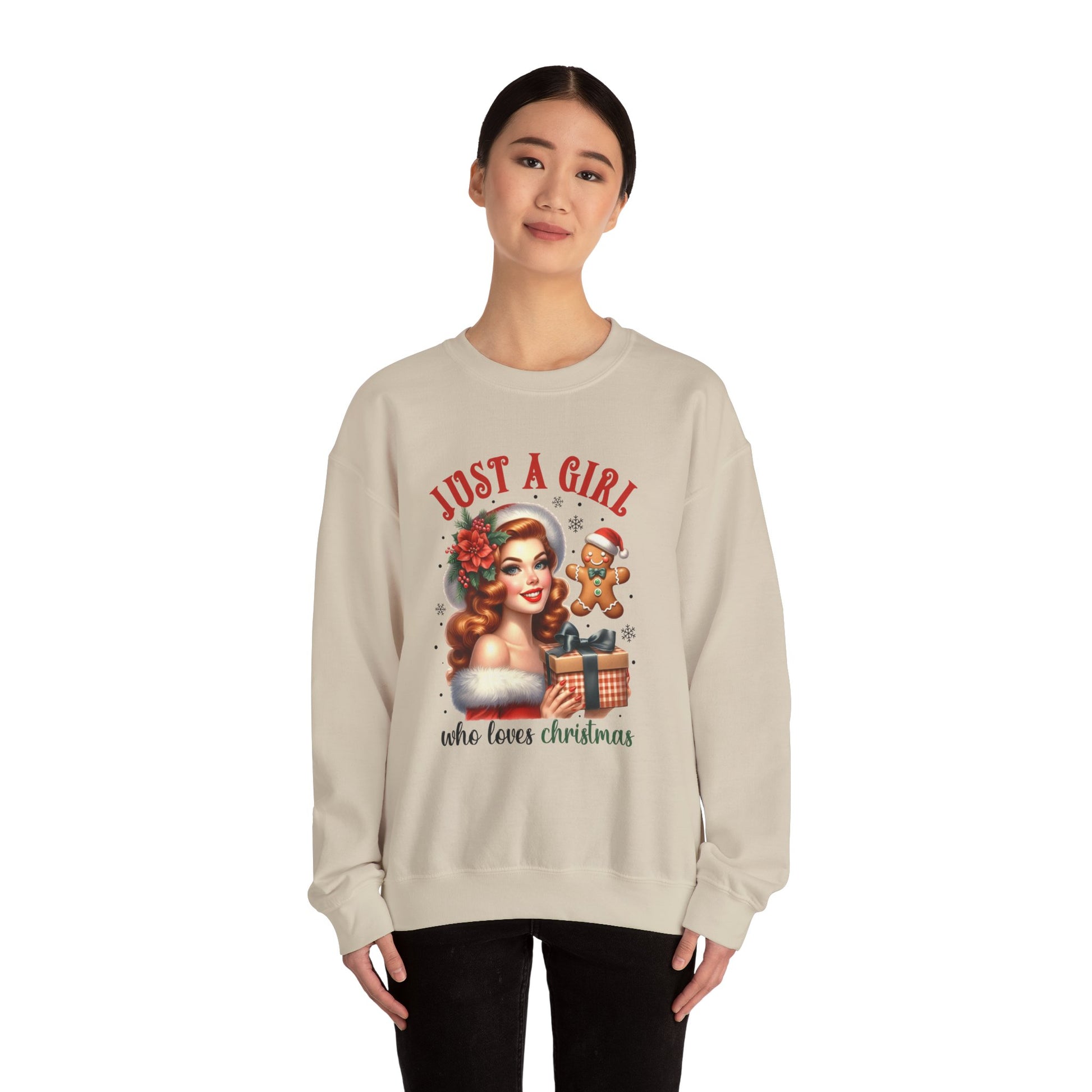 Pin Up Girl Christmas Sweatshirt - Nefty Creations