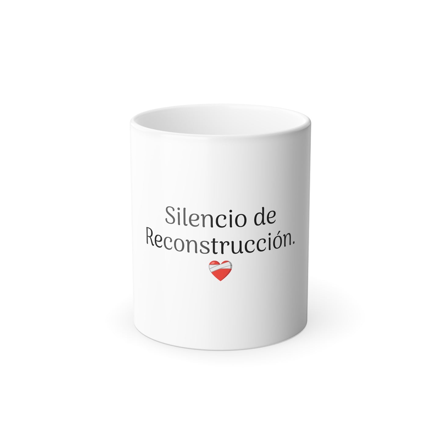 Color Morphing Mug - 'Silencio de Reconstrucción'