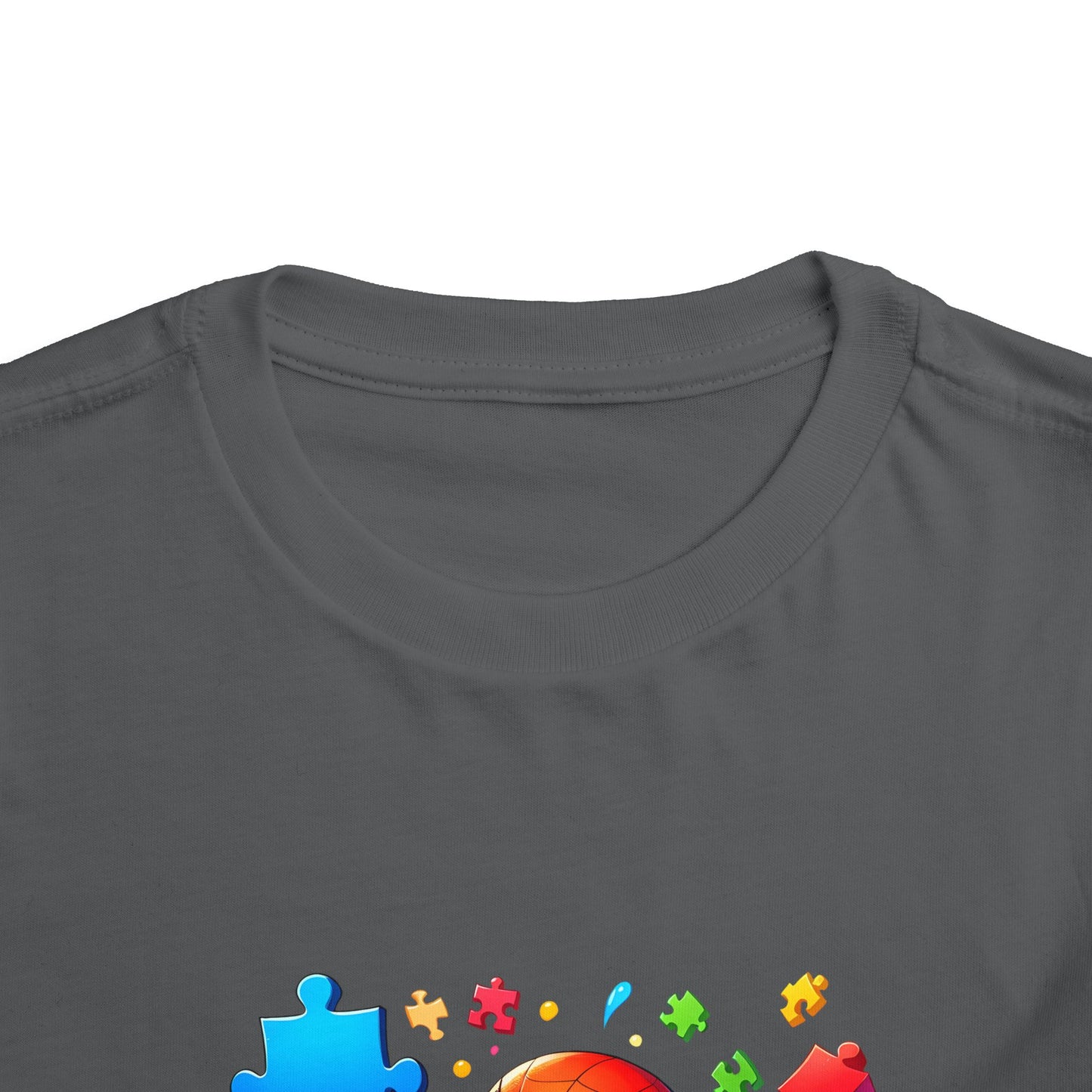 Toddler Spiderman Short Sleeve Tee - Autism Awareness Colorful Puzzle Splash Design