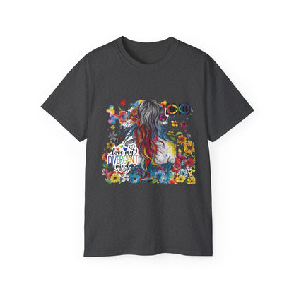 ADHD Awareness Unisex Ultra Cotton Tee - Love My Divergent Minds - Nefty Creations