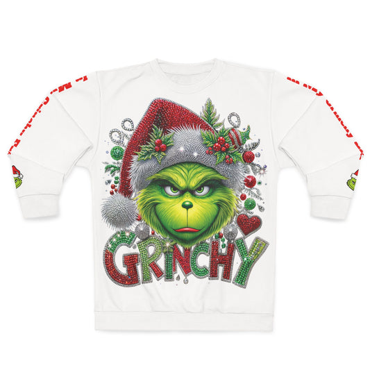 Festive Grinch Sweatshirt | Christmas Holiday Cheer - Nefty Creations
