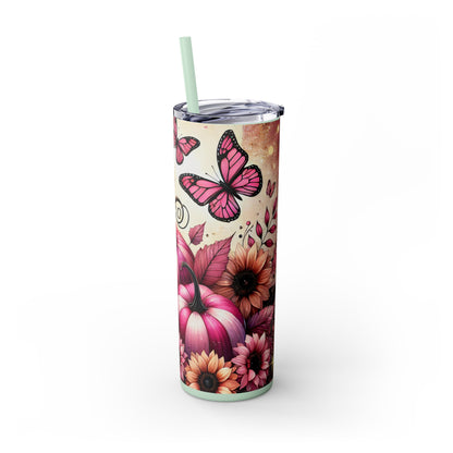 Pink Fall Skinny Tumbler 20oz| Nefty Creations