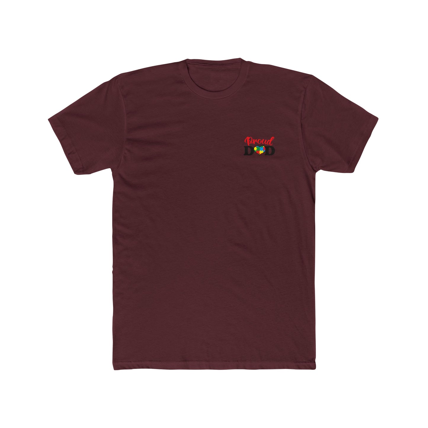 Proud Dad Unisex Cotton Crew Tee - Perfect Gift for Father's Day - Autism Awareness