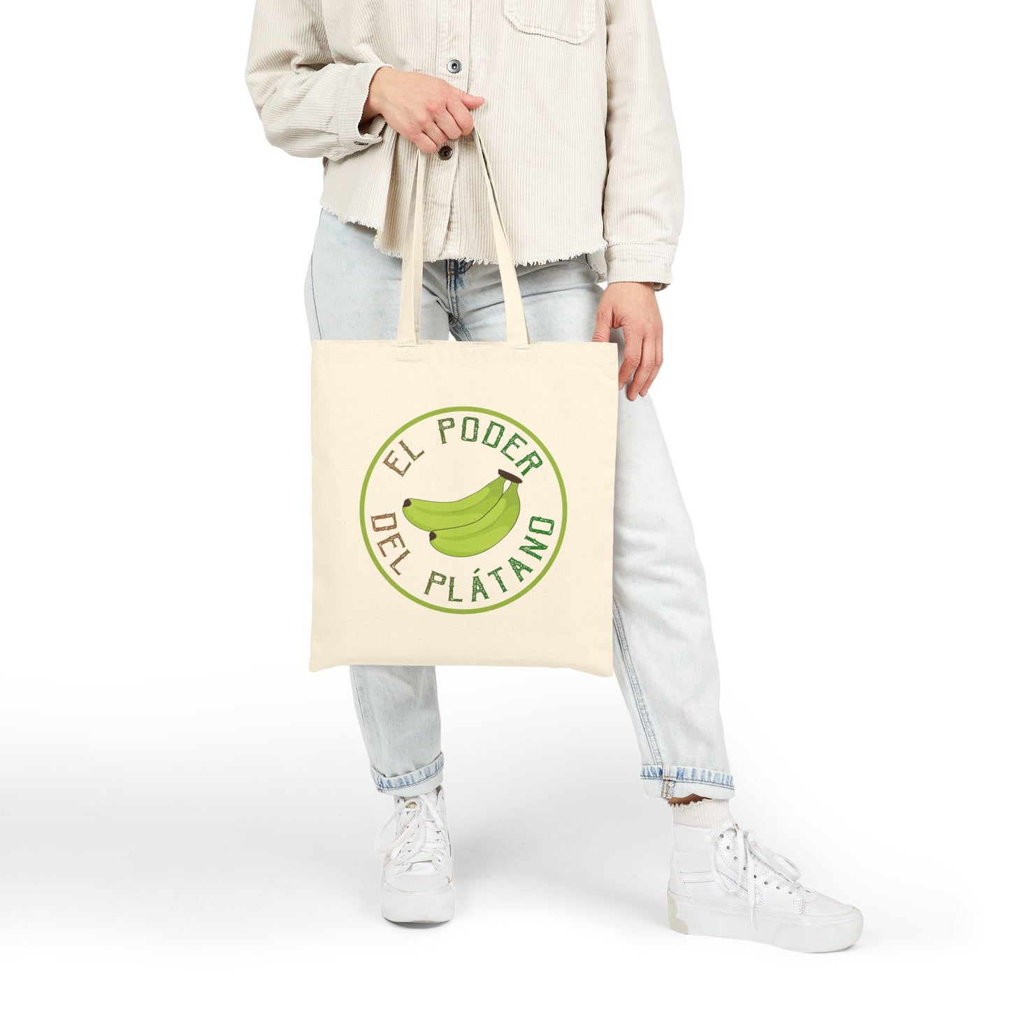 Eco-Friendly Cotton Tote Bag - 'El Poder del Plátano' - Nefty Creations
