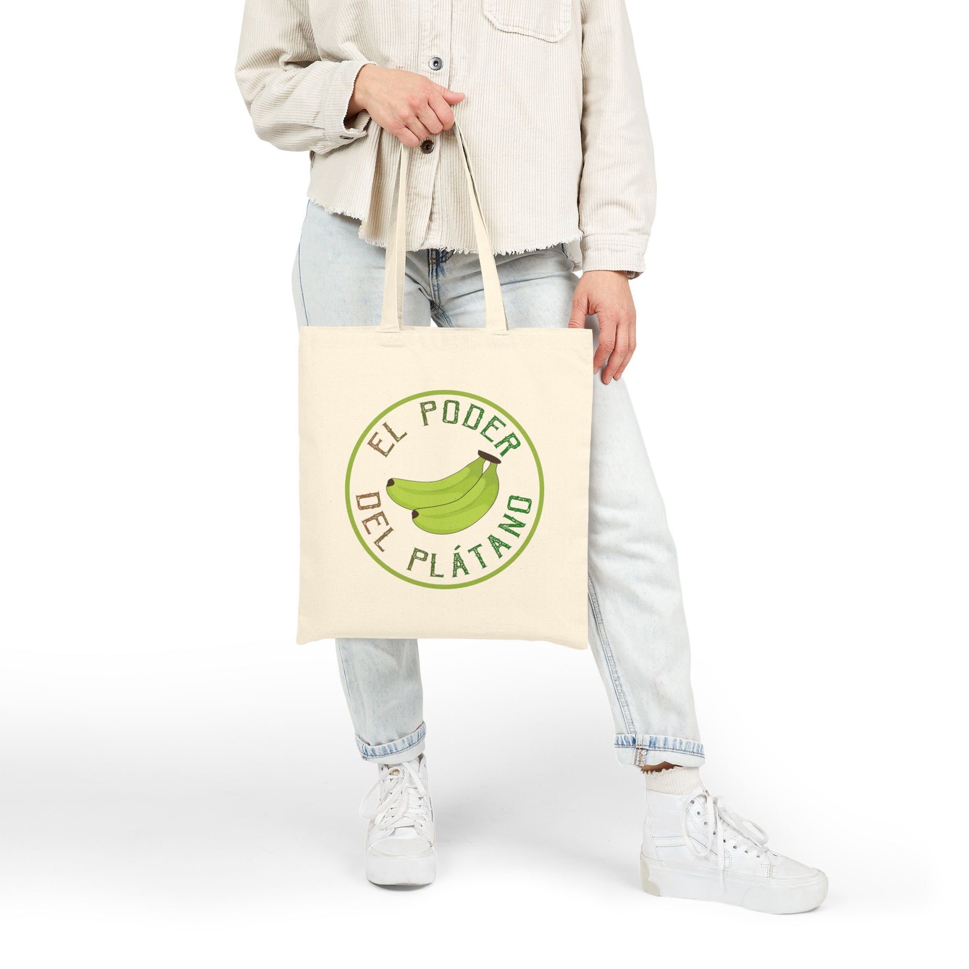 Eco-Friendly Cotton Tote Bag - 'El Poder del Plátano' - Nefty Creations