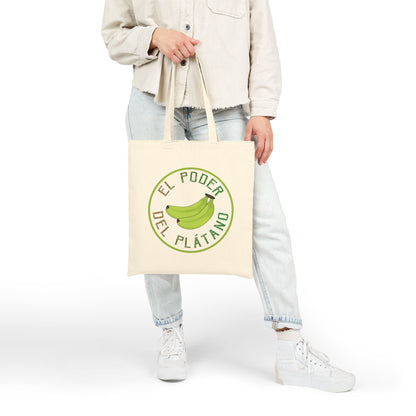 Eco-Friendly Cotton Tote Bag - 'El Poder del Plátano' - Nefty Creations