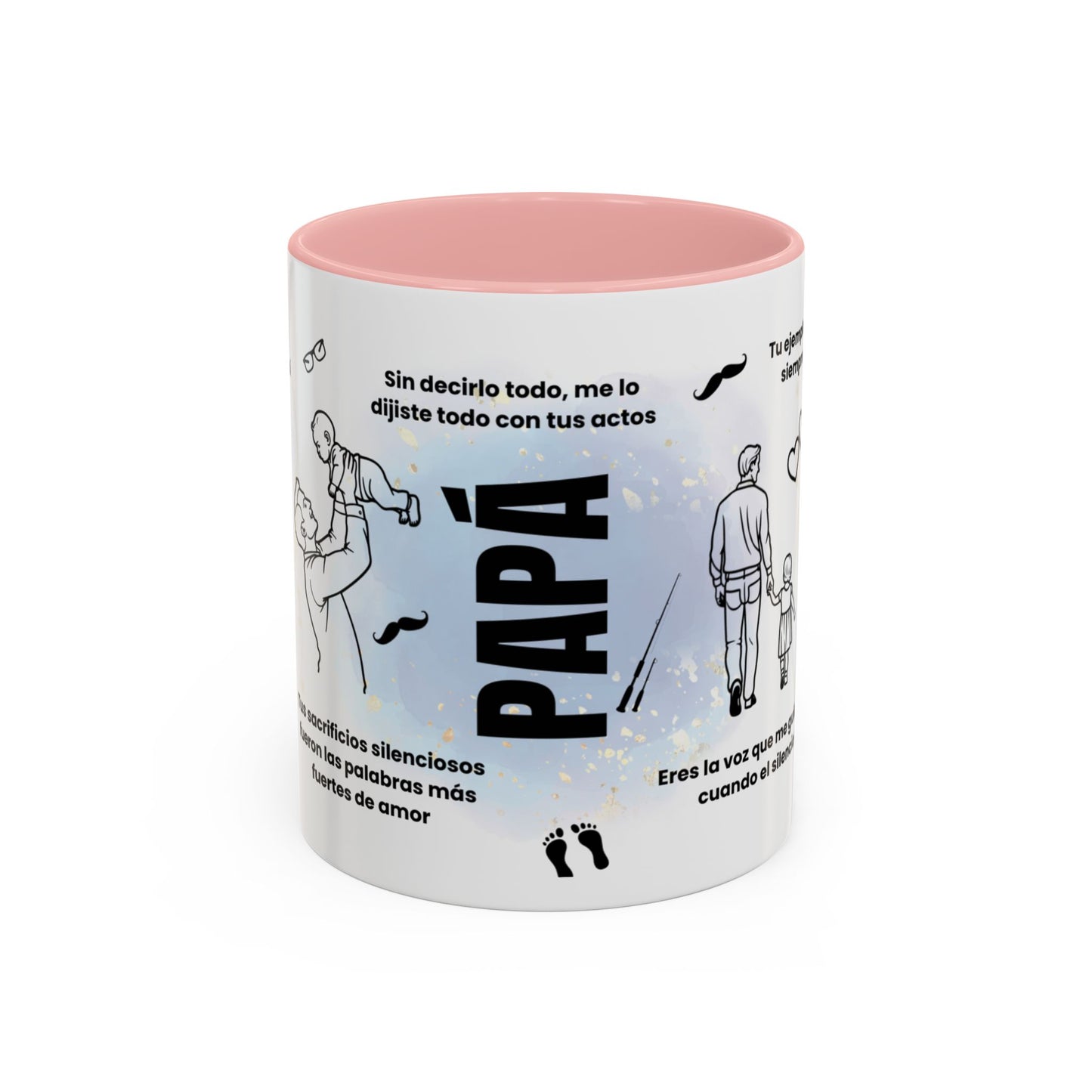 Papá Coffee Mug - Unique Dad Gift for Father's Day, Birthday, or Inspirational Moments, Black Accent Ceramic Cup - Nefty Creations