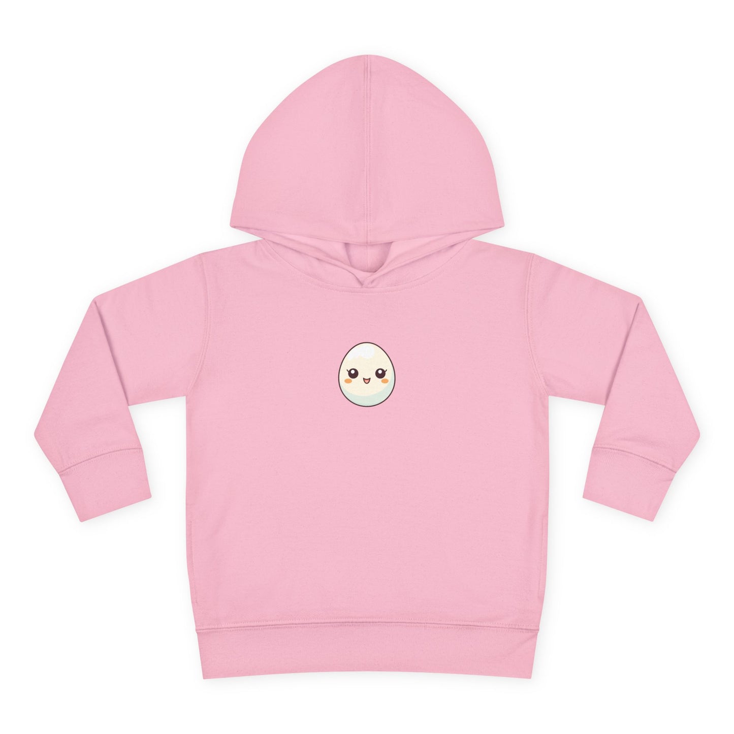 Cute Egg Graphic Toddler Fleece Hoodie - Cozy & Playful Pullover for Kids
