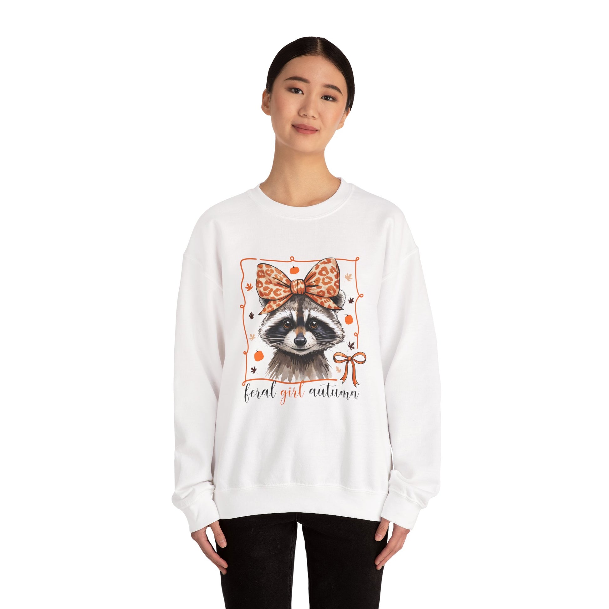 Coquette Feral Raccoon Sweatshirt| Nefty Creations - Nefty Creations