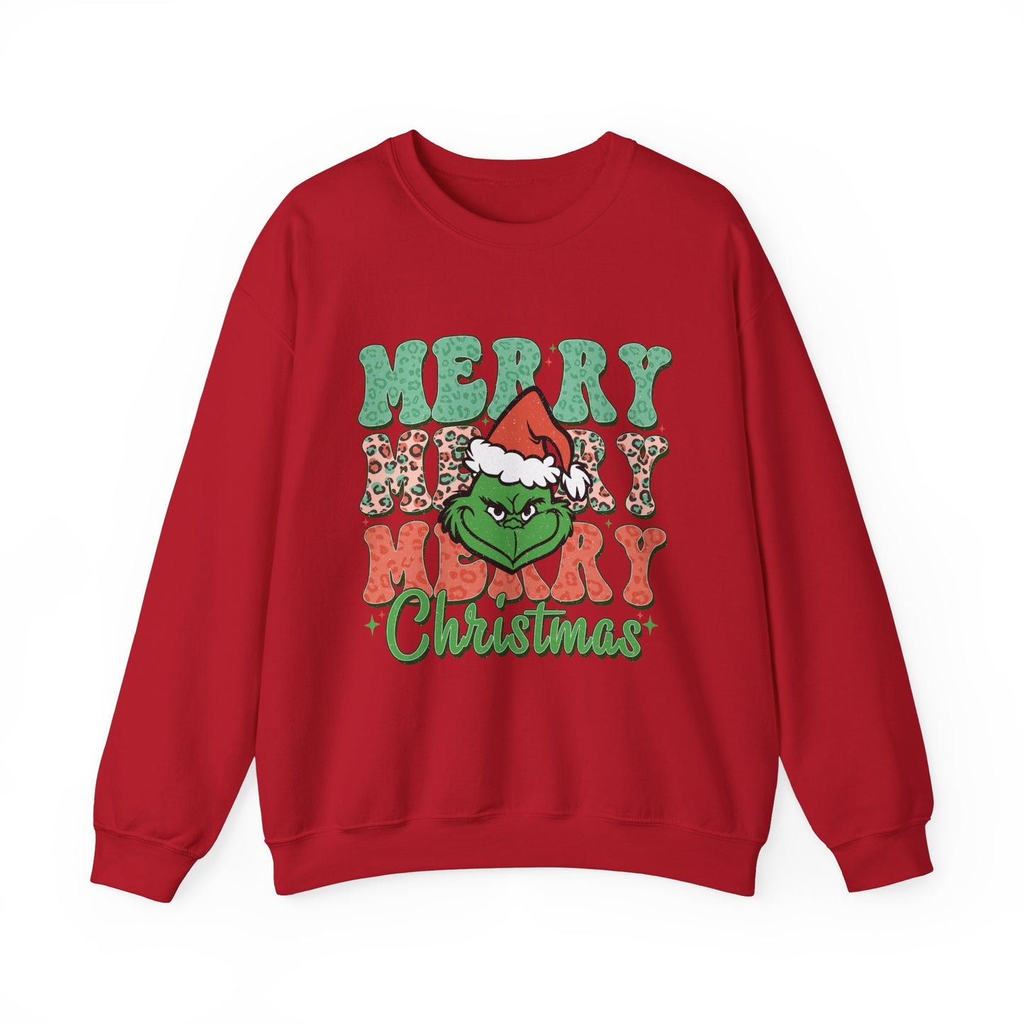 Merry Grinchmas Crewneck Sweatshirt - Festive Holiday Sweater for Christmas Celebrations - Nefty Creations