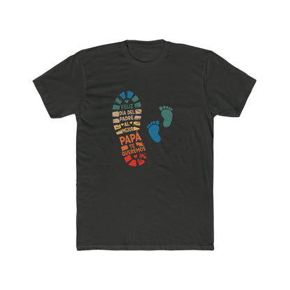 Camiseta para Padre de Dos, Sentimental Father’s Day Footprint Tee, Gift for Dad, Unisex Cotton Shirt, Family Keepsake, Holiday Celebration Wear - Nefty Creations