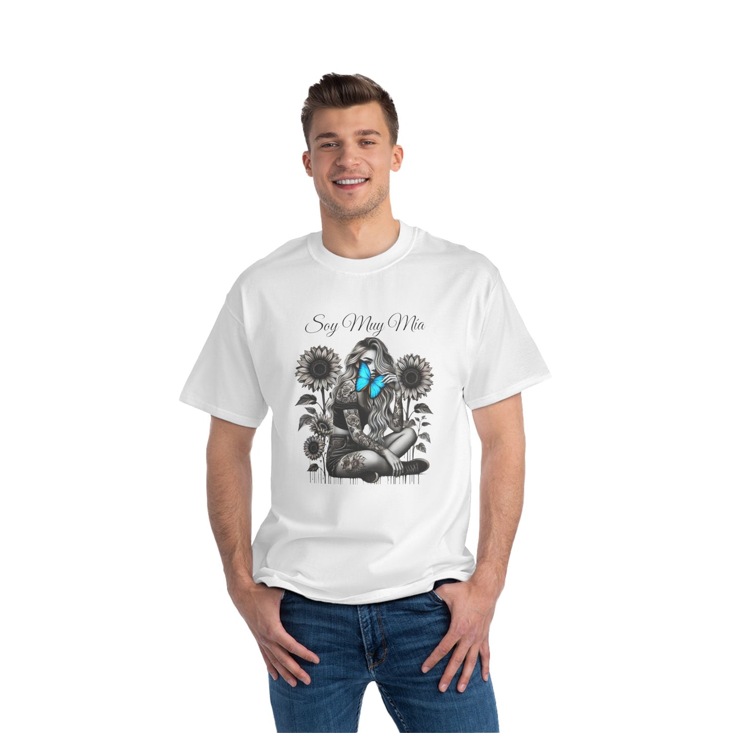 Soulful Butterfly Women's Tee - 'Soy Muy Mia' Graphic T-Shirt