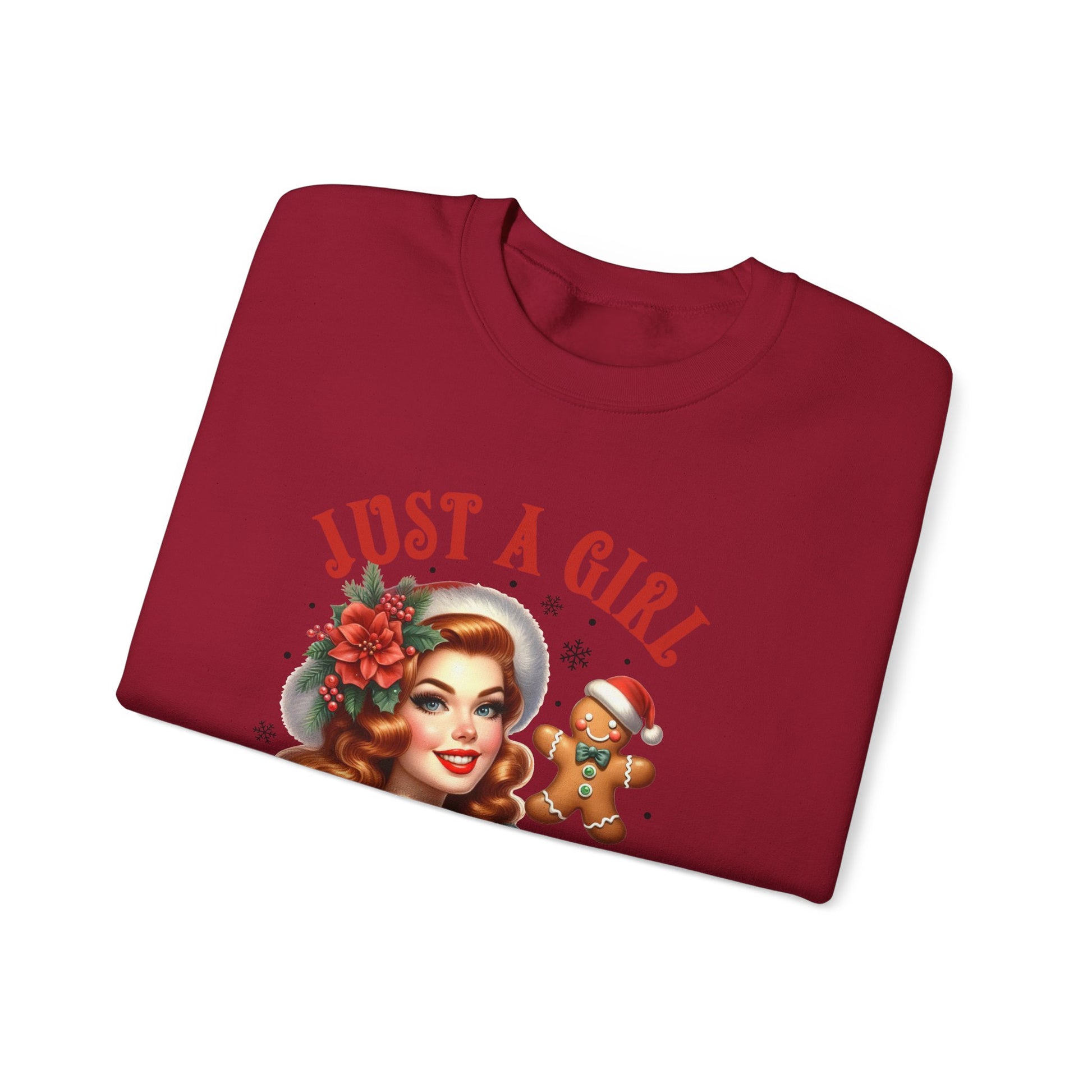 Pin Up Girl Christmas Sweatshirt - Nefty Creations