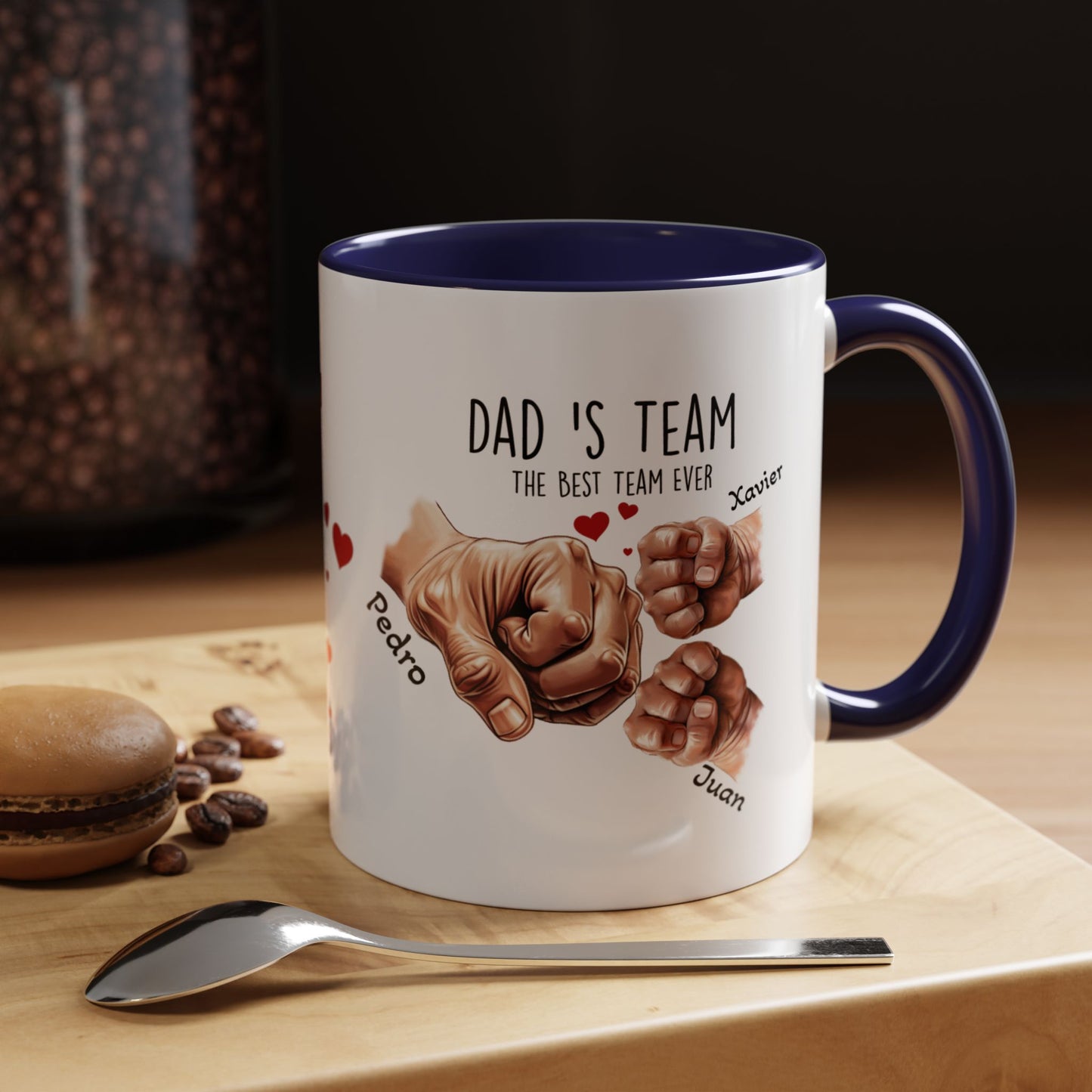 Personalized Dad's Team Coffee Mug, Gifts for Dad, Father's Day Mug, Family Keepsake, Unique Coffee Cup - Nefty Creations