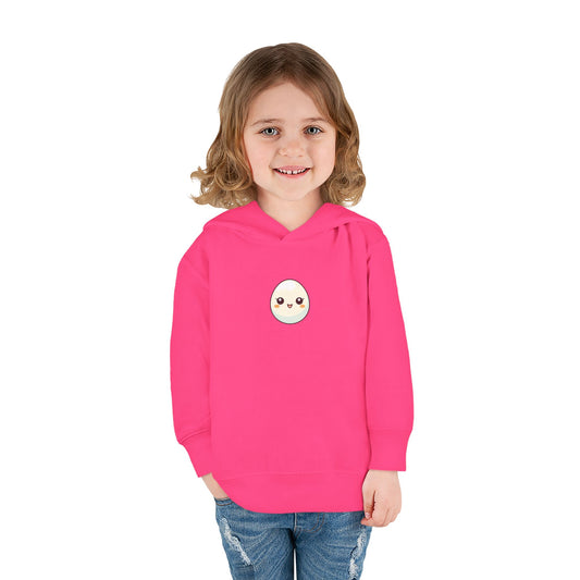 Cute Egg Graphic Toddler Fleece Hoodie - Cozy & Playful Pullover for Kids