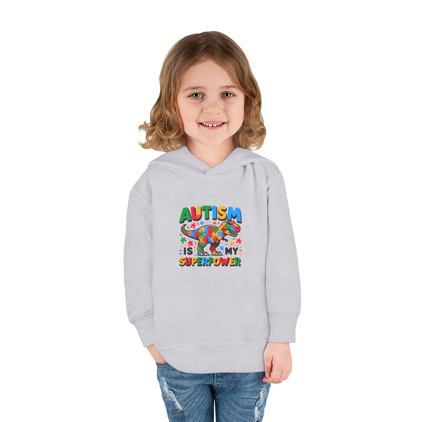 Autism Awareness Toddler Fleece Hoodie - 'Autism is My Superpower'