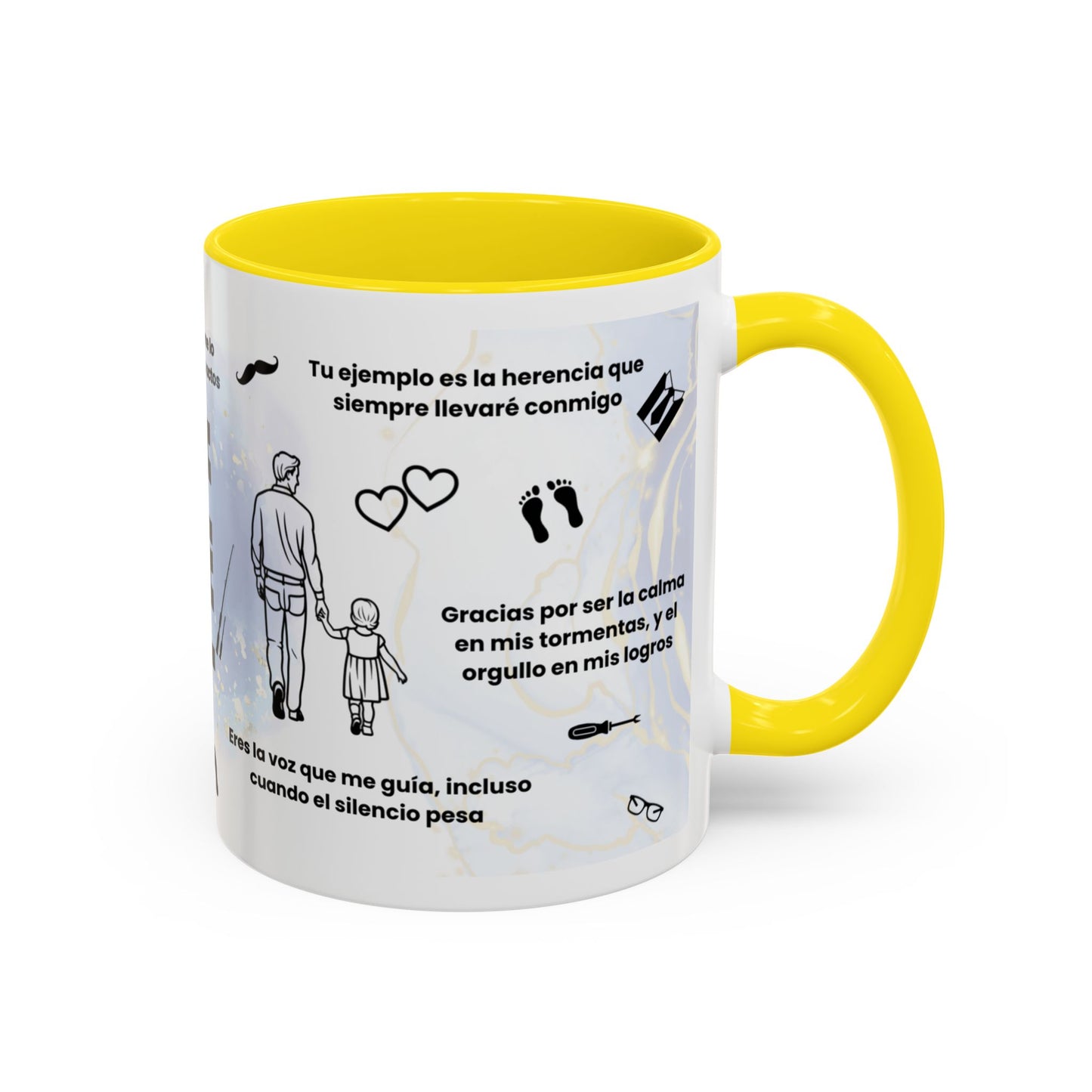 Papá Coffee Mug - Unique Dad Gift for Father's Day, Birthday, or Inspirational Moments, Black Accent Ceramic Cup - Nefty Creations