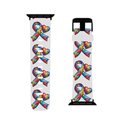 Colorful Puzzle Heart Apple Watch Band - Autism Awareness Design