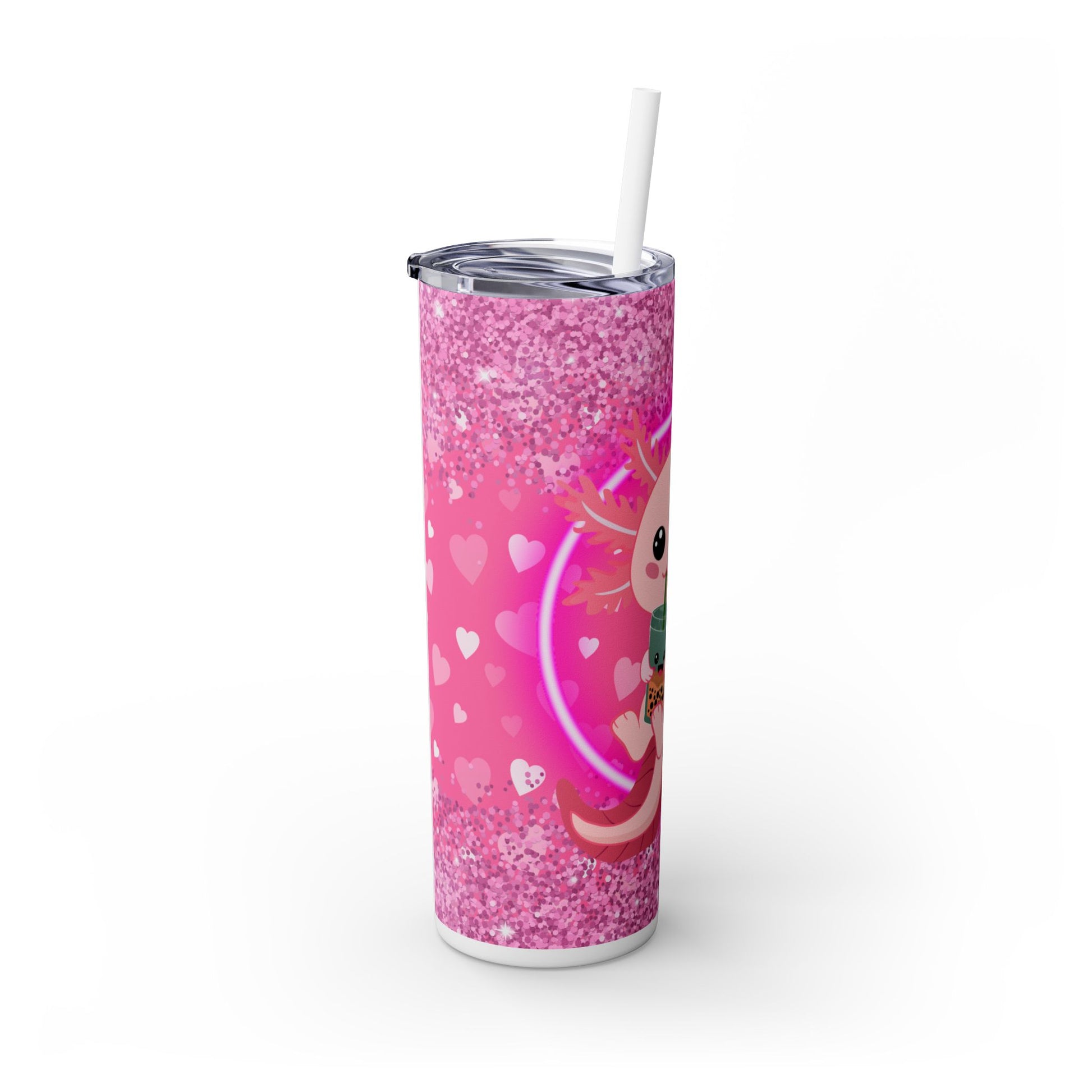 Axolotl Skinny Tumbler with Straw, 20oz - Nefty Creations