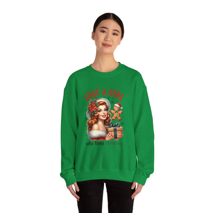 Pin Up Girl Christmas Sweatshirt - Nefty Creations