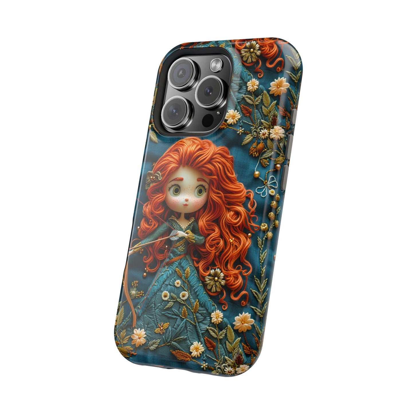 Whimsical Princess Magnetic Tough Case - Floral Design for iPhone