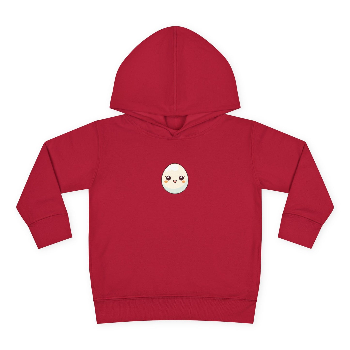 Cute Egg Graphic Toddler Fleece Hoodie - Cozy & Playful Pullover for Kids