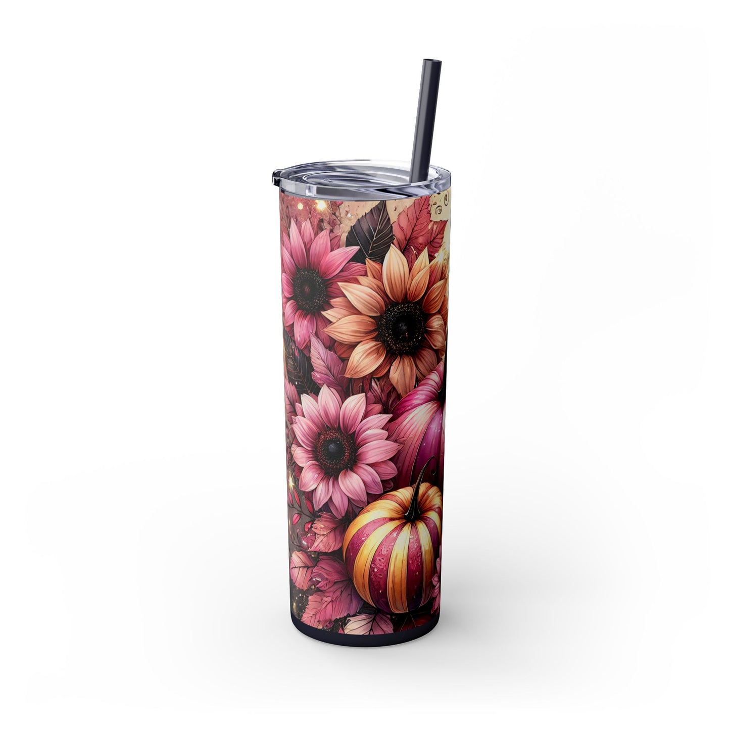 Pink Fall Skinny Tumbler 20oz| Nefty Creations