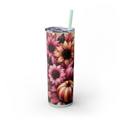 Pink Fall Skinny Tumbler 20oz| Nefty Creations