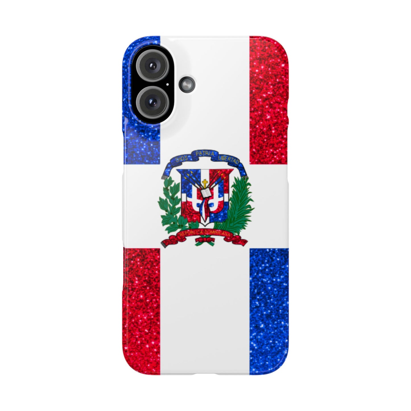 Glitter Dominican Republic Slim Phone Case - Celebrate Your Heritage in Style