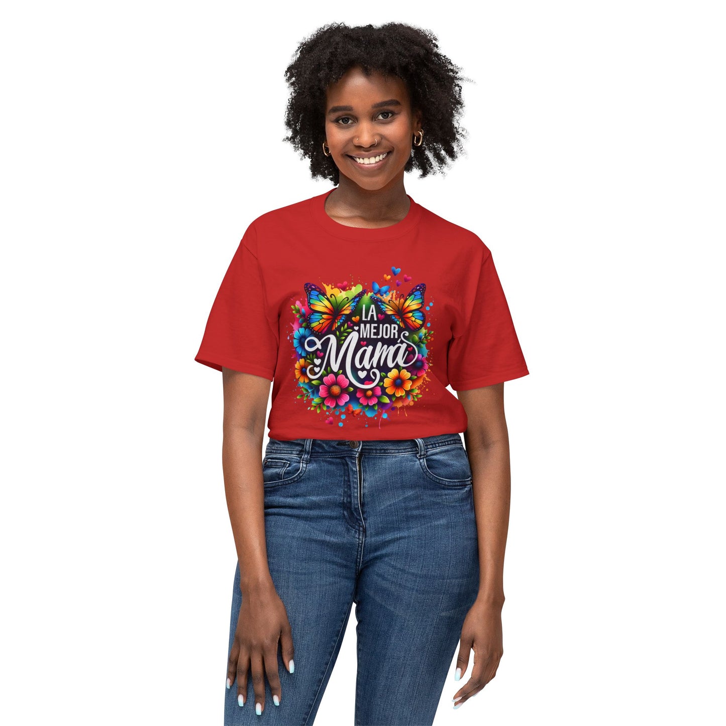 Floral 'La Mejor Mama' T-Shirt | Vibrant Unisex HD Cotton™ Tee for Moms