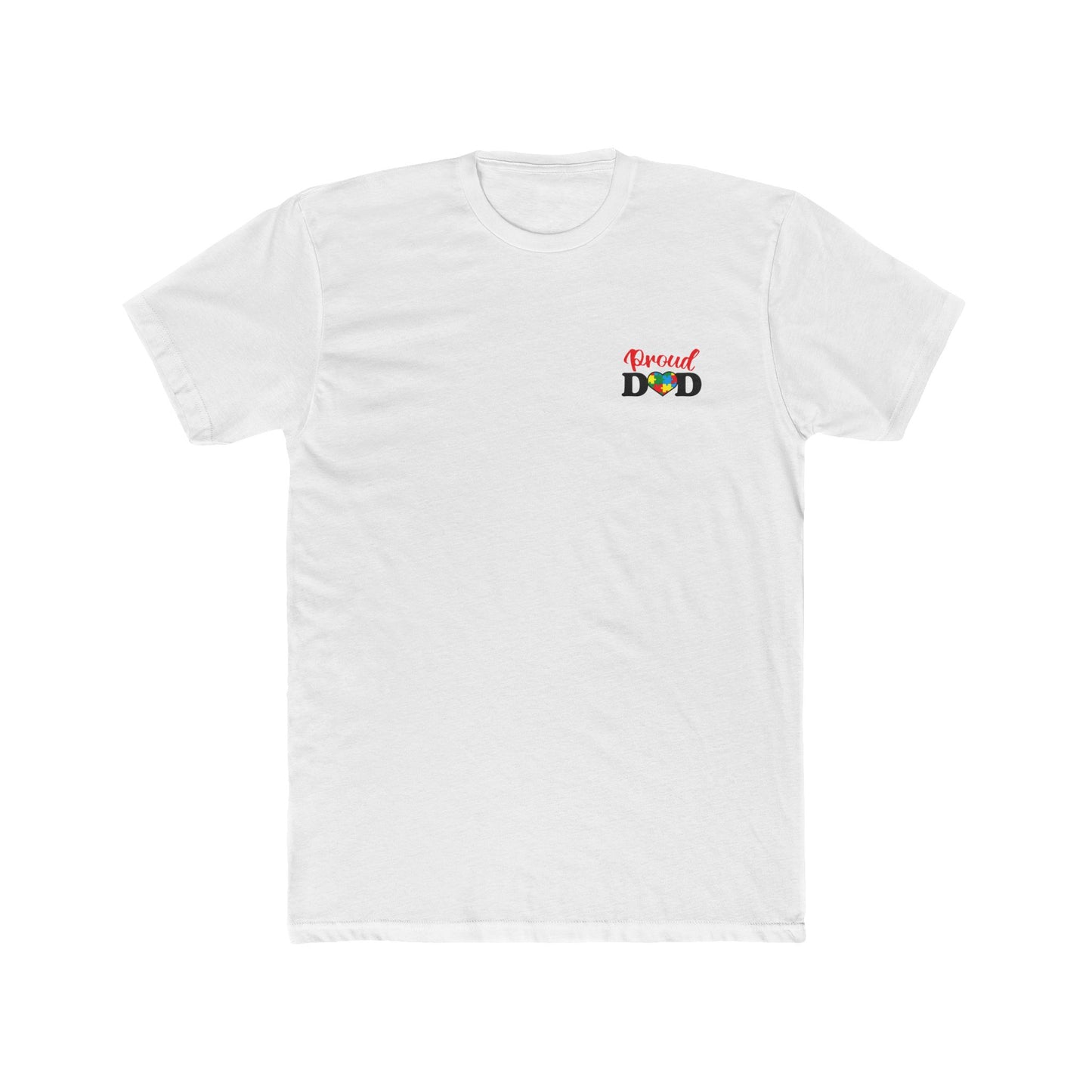 Proud Dad Unisex Cotton Crew Tee - Perfect Gift for Father's Day - Autism Awareness