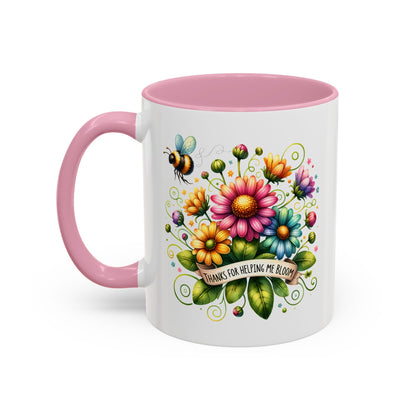 Colorful Floral Mug – "Thanks for Helping Me Bloom" – Perfect Gift for Friends & Family - Nefty Creations