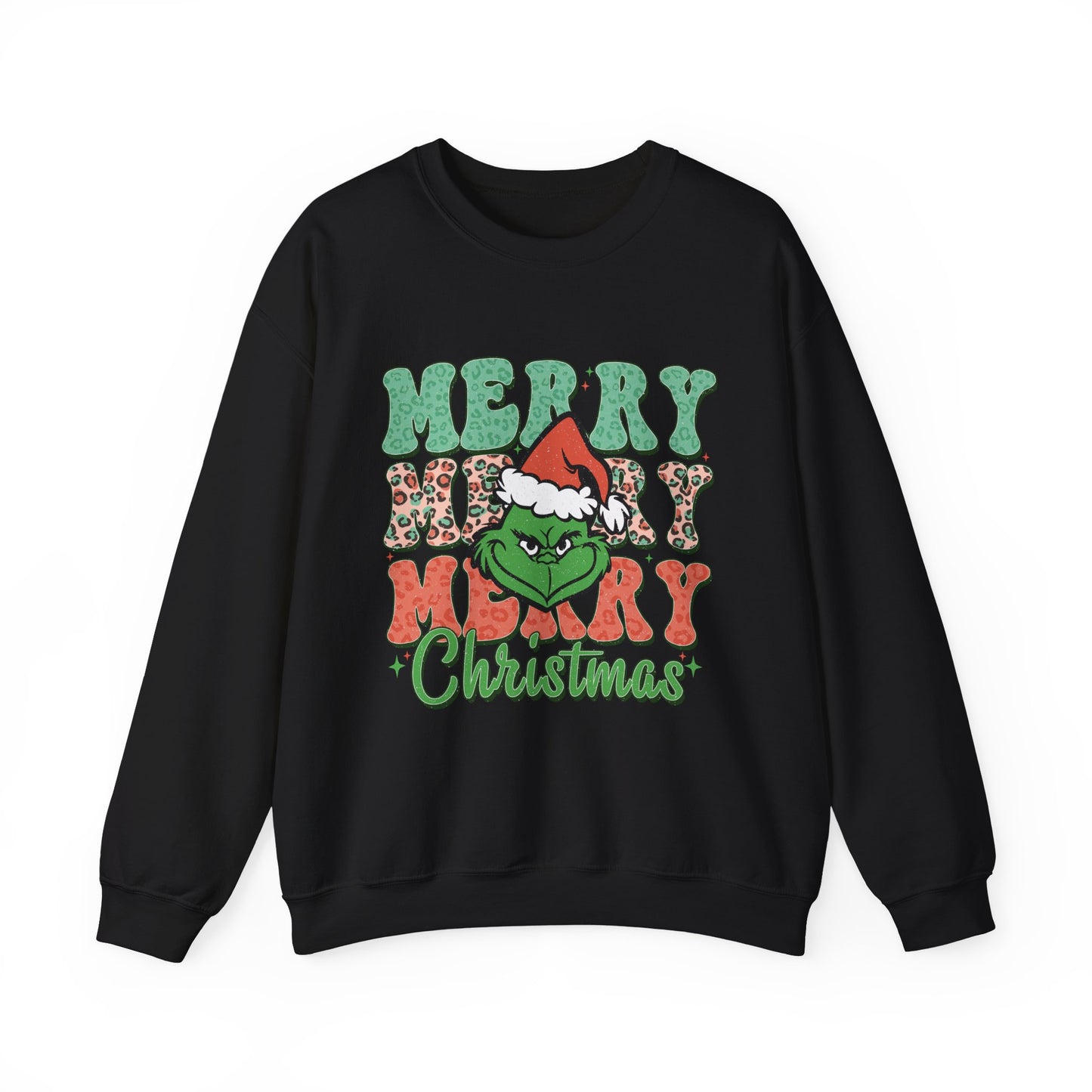Merry Grinchmas Crewneck Sweatshirt - Festive Holiday Sweater for Christmas Celebrations - Nefty Creations