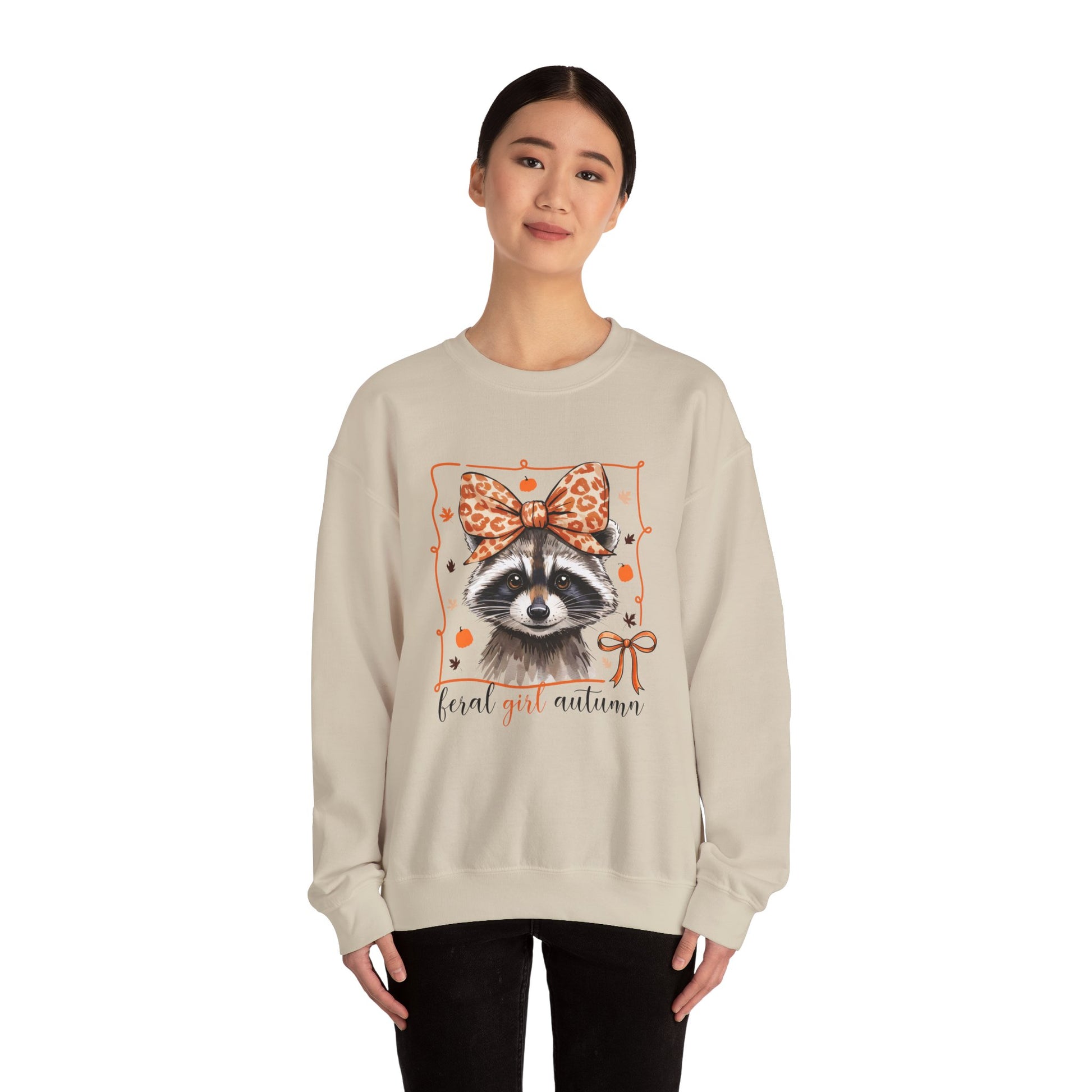 Coquette Feral Raccoon Sweatshirt| Nefty Creations - Nefty Creations