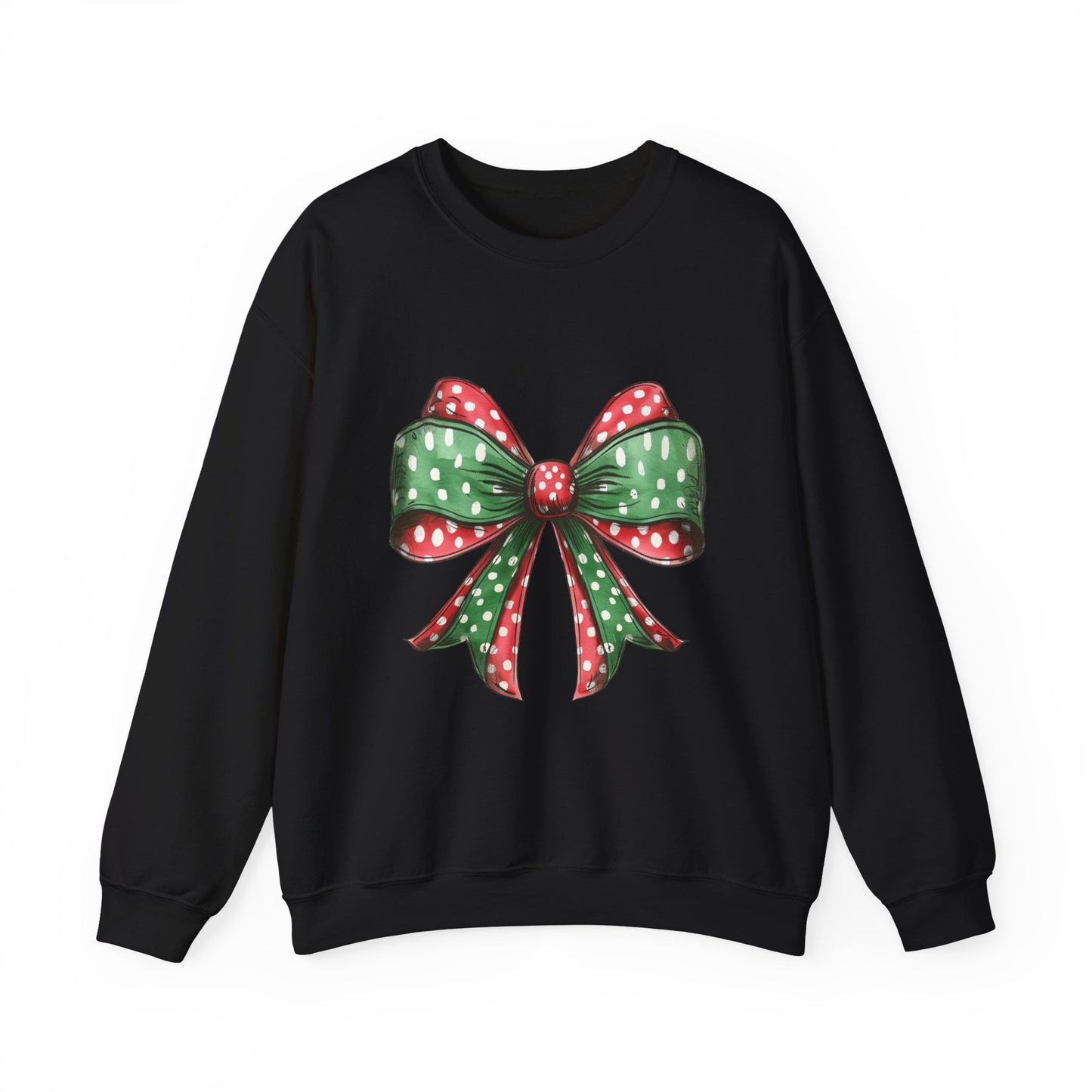Festive Christmas Bow Sweatshirt - Unisex Heavy Blend™ Crewneck - Nefty Creations