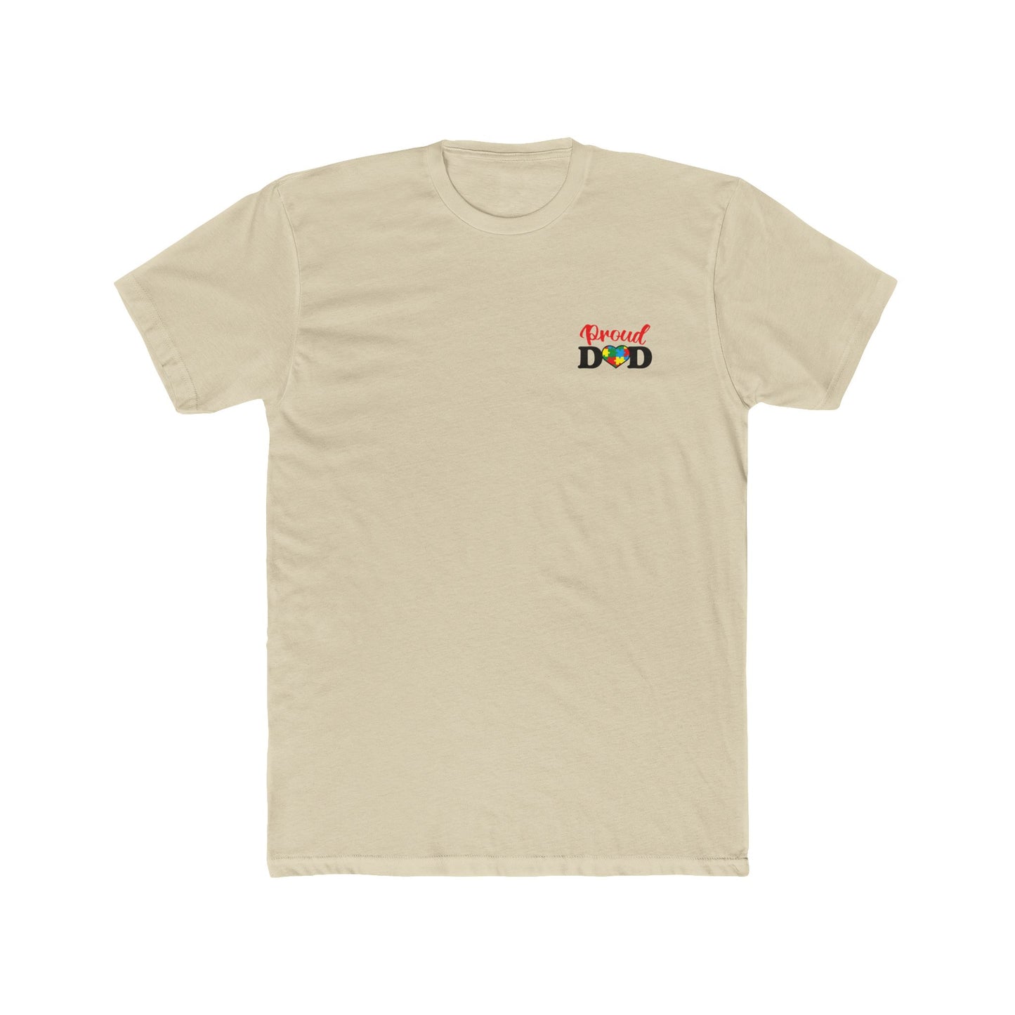 Proud Dad Unisex Cotton Crew Tee - Perfect Gift for Father's Day - Autism Awareness