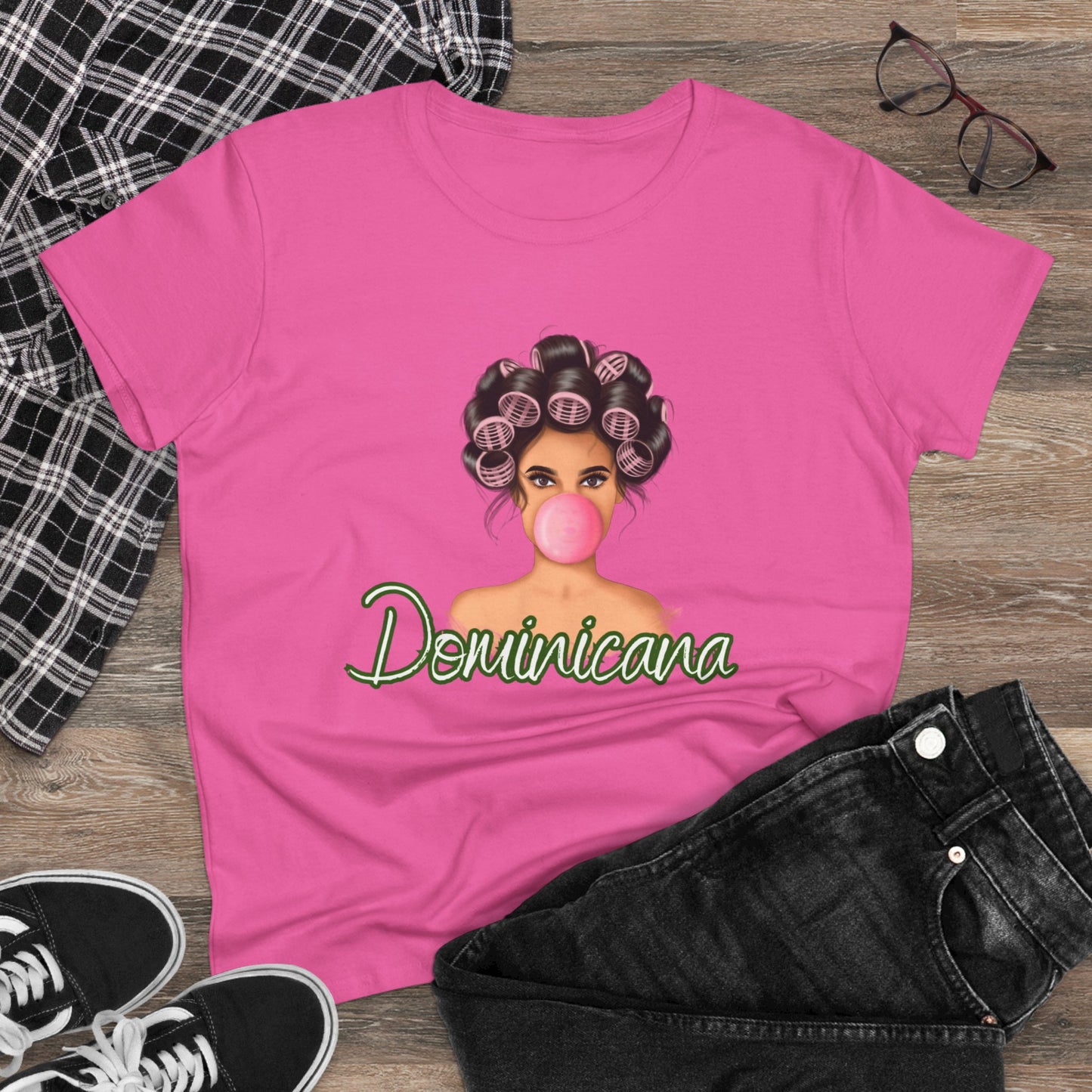 Dominicana Women's Midweight Cotton Tee - Fun & Stylish Casual Wear - Nefty Creations