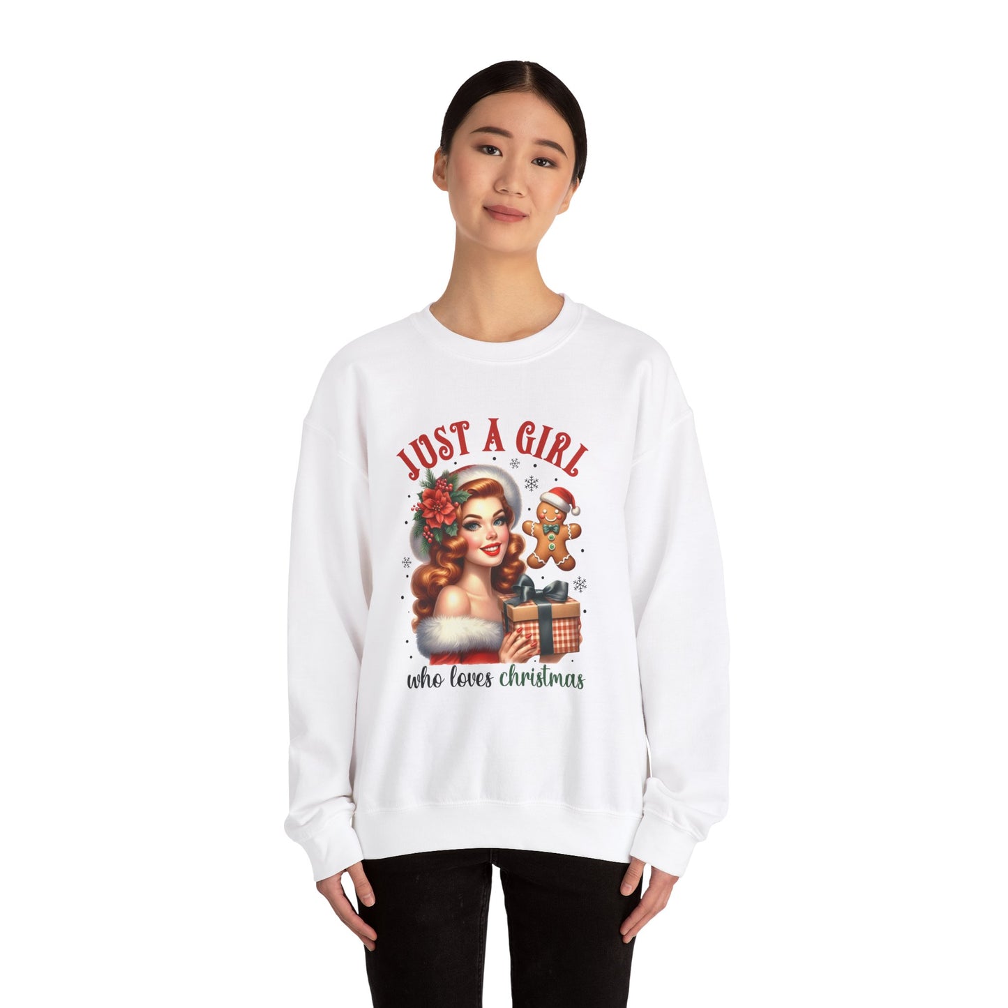 Pin Up Girl Christmas Sweatshirt - Nefty Creations