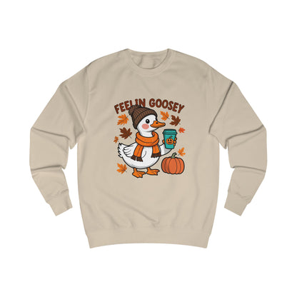 Fall Goose Coffee Sweater, Funny unisex sweater, autumn sweater, pumpkin sweater