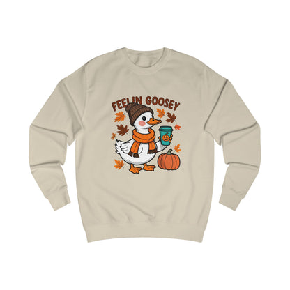 Fall Goose Coffee Sweater, Funny unisex sweater, autumn sweater, pumpkin sweater