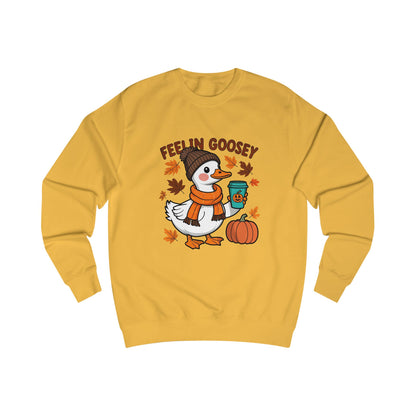 Fall Goose Coffee Sweater, Funny unisex sweater, autumn sweater, pumpkin sweater