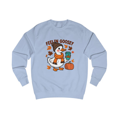 Fall Goose Coffee Sweater, Funny unisex sweater, autumn sweater, pumpkin sweater