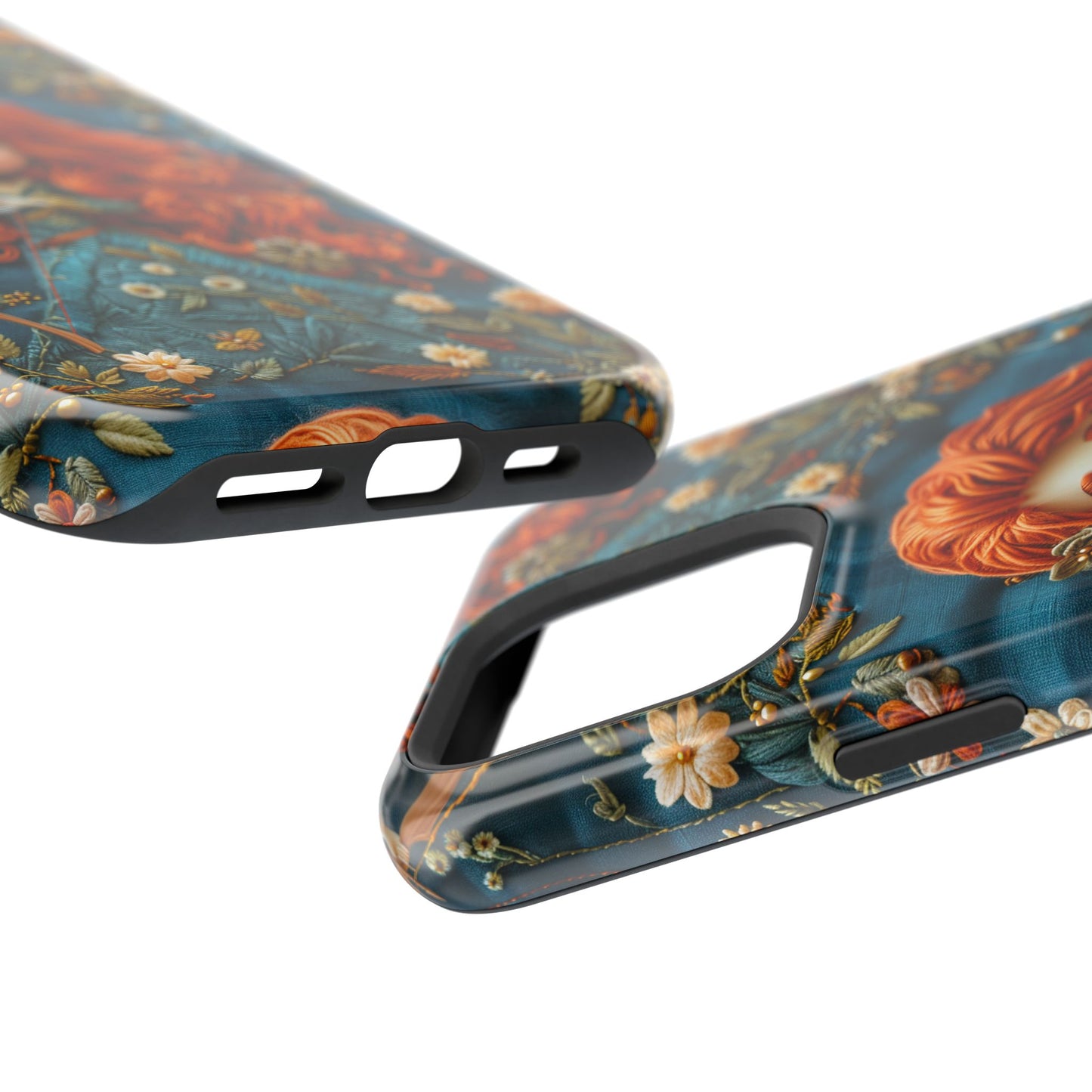 Whimsical Princess Magnetic Tough Case - Floral Design for iPhone